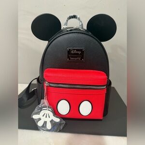 Loungefly Disney Mickey Mouse Backpack - Black and Red